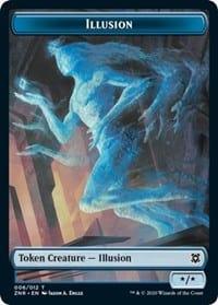 Magic: The Gathering MTG Single Illusion // Plant Double-sided Token [Zendikar Rising]