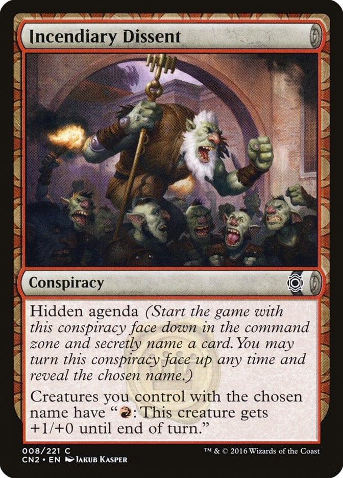 Magic: The Gathering MTG Single Incendiary Dissent [Conspiracy: Take the Crown]