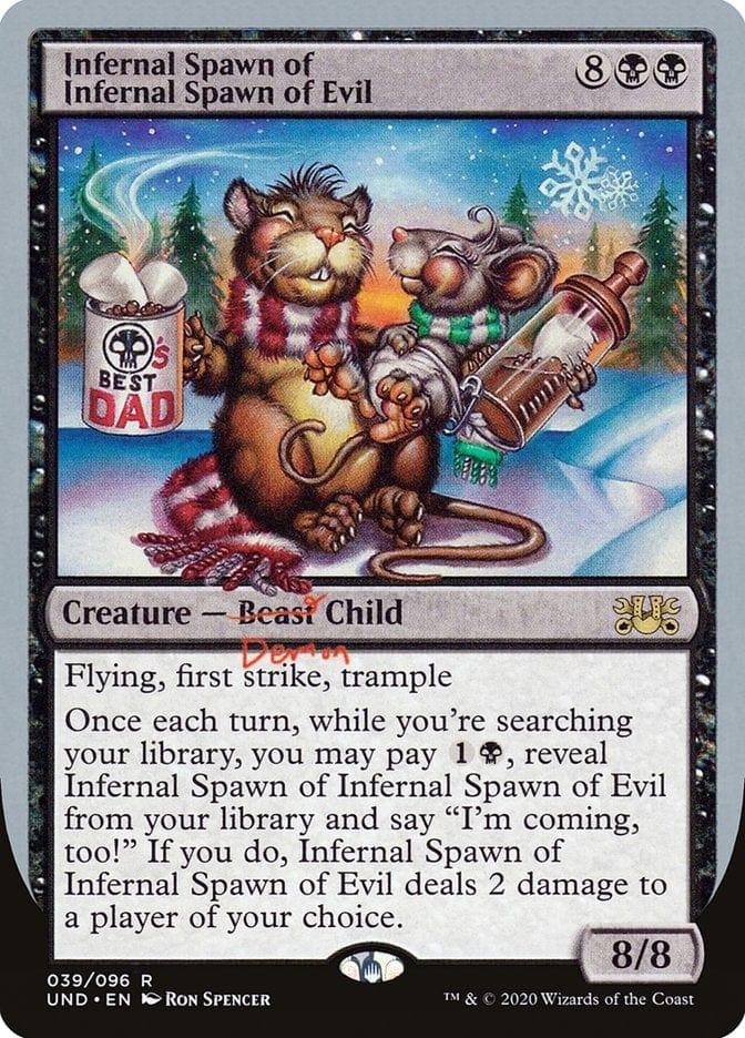 Magic: The Gathering MTG Single Infernal Spawn of Infernal Spawn of Evil [Unsanctioned]