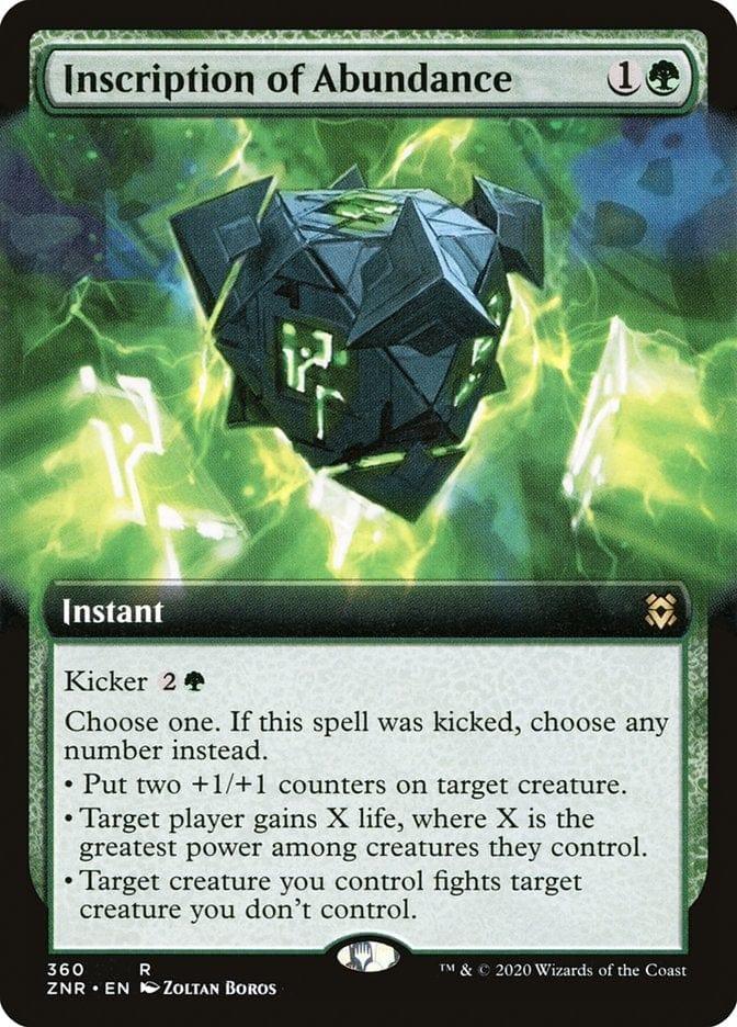 Magic: The Gathering MTG Single Inscription of Abundance (Extended) [Zendikar Rising Extended Art]