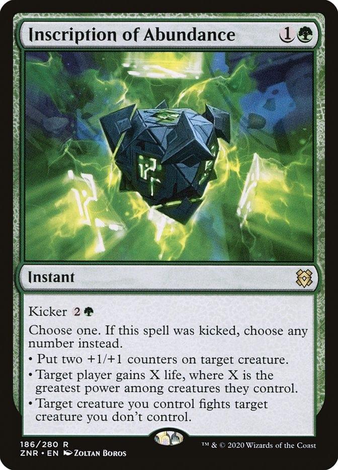 Magic: The Gathering MTG Single Inscription of Abundance [Zendikar Rising]