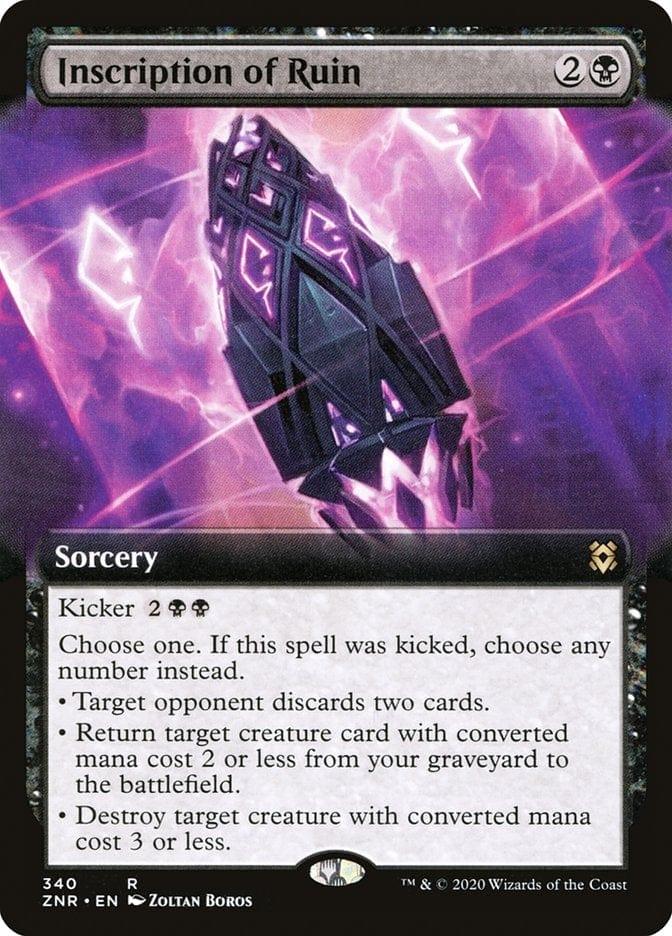 Magic: The Gathering MTG Single Inscription of Ruin (Extended) [Zendikar Rising Extended Art]