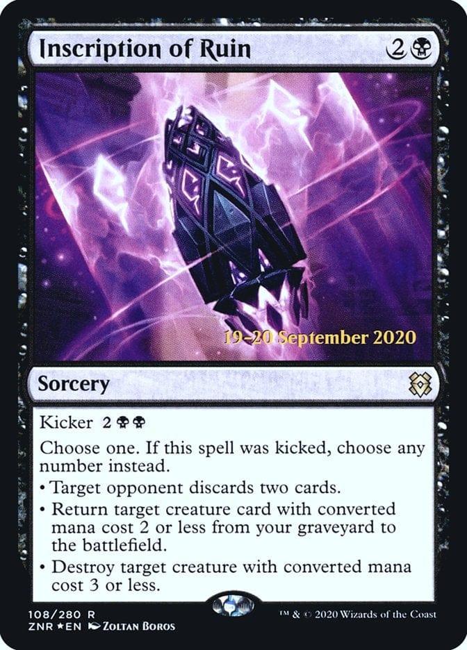 Magic: The Gathering MTG Single Inscription of Ruin [Zendikar Rising Prerelease Promos]