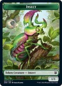 Magic: The Gathering MTG Single Insect // Kor Warrior Double-sided Token [Zendikar Rising]