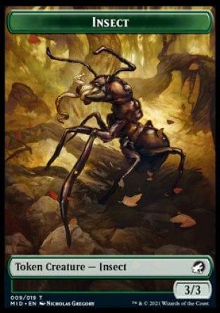 Magic: The Gathering MTG Single Insect Token [Innistrad: Midnight Hunt Tokens]