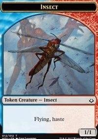Magic: The Gathering MTG Single Insect // Warrior Double-sided Token [Hour of Devastation]
