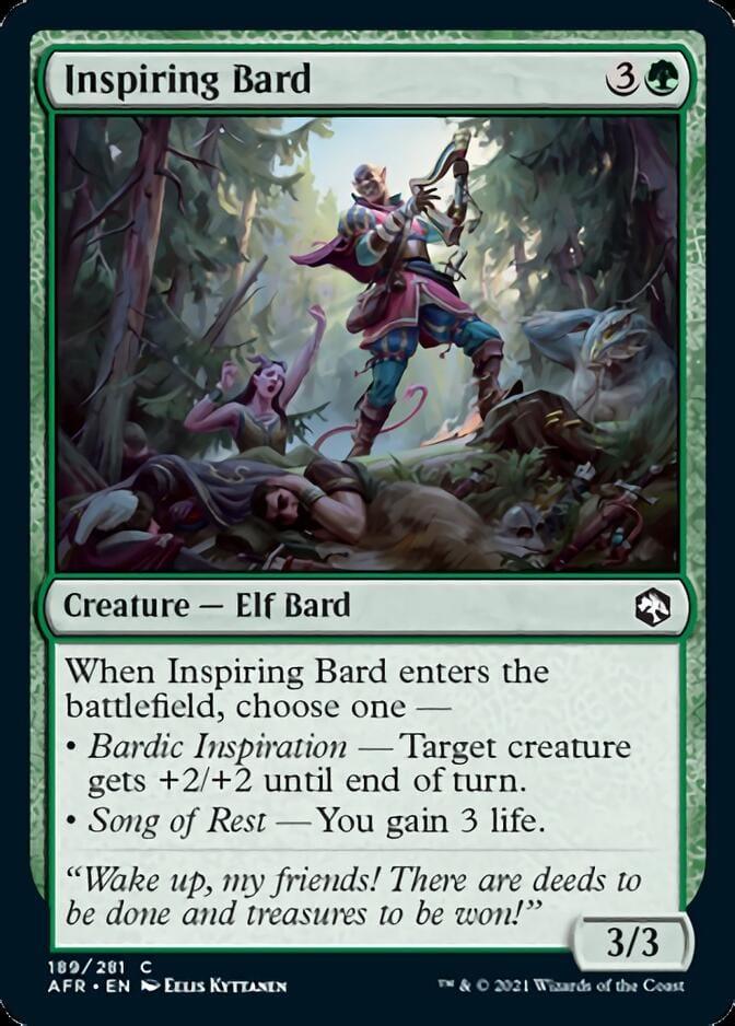 Magic: The Gathering MTG Single Inspiring Bard [Dungeons & Dragons: Adventures in the Forgotten Realms]