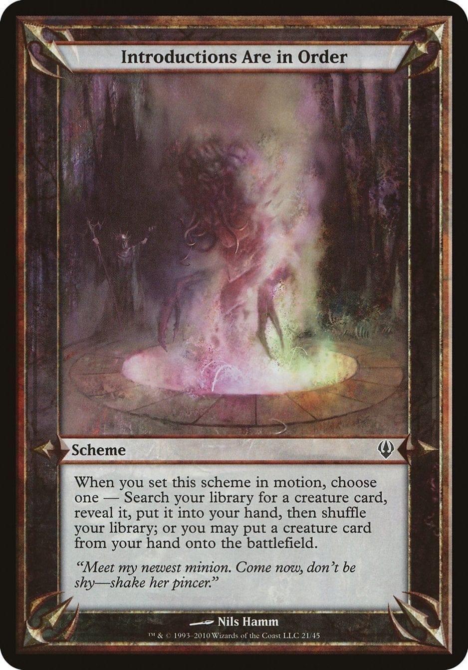 Magic: The Gathering MTG Single Introductions Are in Order (Schemes) [Archenemy Schemes]
