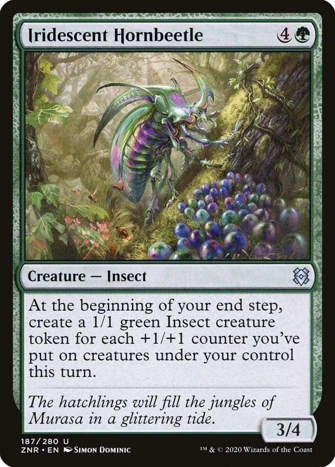Magic: The Gathering MTG Single Iridescent Hornbeetle [Zendikar Rising]