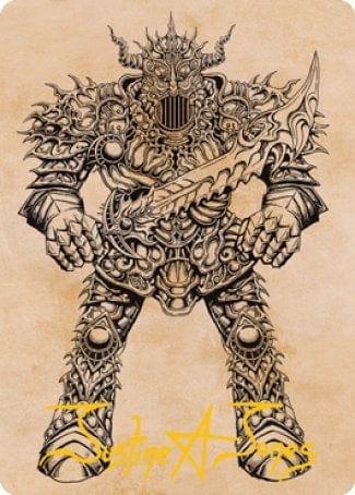 Magic: The Gathering MTG Single Iron Golem (Showcase) Art Card (Gold-Stamped Signature) [Dungeons & Dragons: Adventures in the Forgotten Realms Art Series]