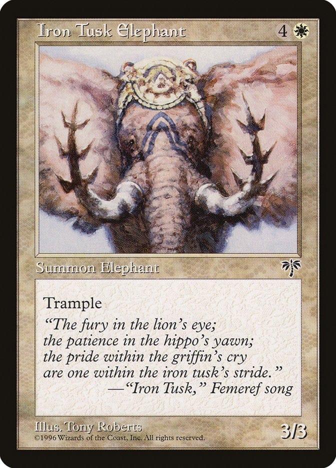 Magic: The Gathering MTG Single Iron Tusk Elephant [Mirage]
