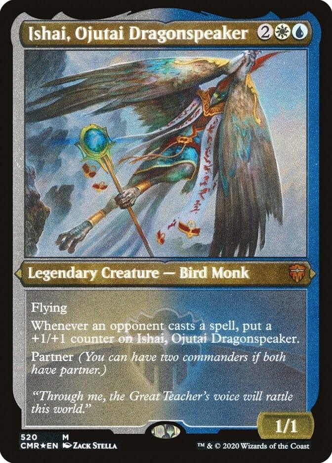 Magic: The Gathering MTG Single Ishai, Ojutai Dragonspeaker [Commander Legends Etched]