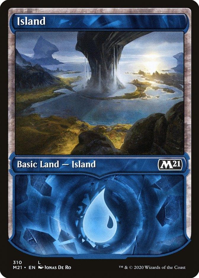 Magic: The Gathering MTG Single Island (310) (Showcase) [Core Set 2021]