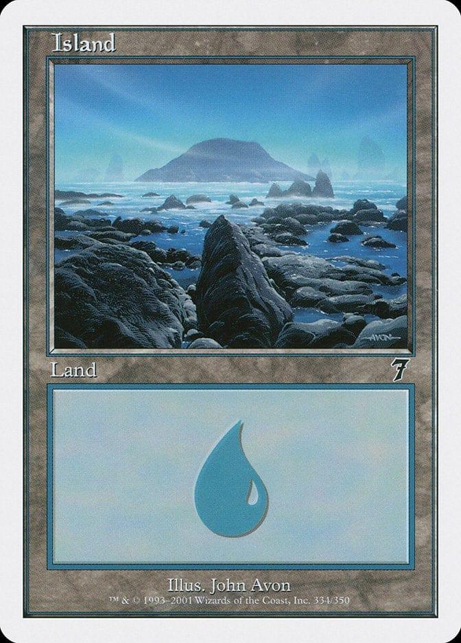 Magic: The Gathering MTG Single Island (334) [Seventh Edition]