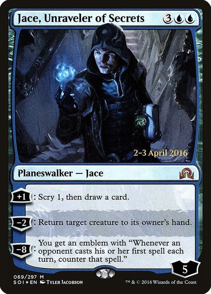 Magic: The Gathering MTG Single Jace, Unraveler of Secrets [Shadows over Innistrad Prerelease Promos]
