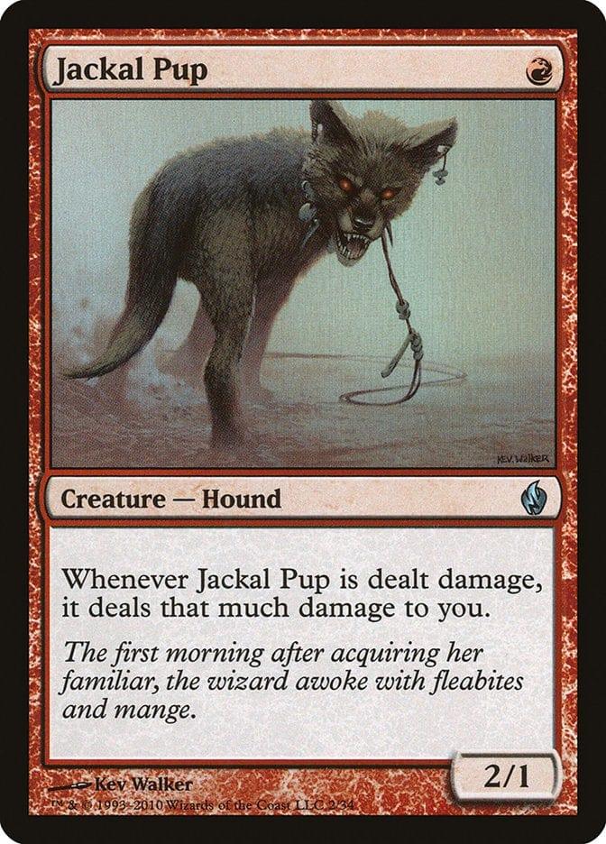 Magic: The Gathering MTG Single Jackal Pup [Premium Deck Series: Fire and Lightning]