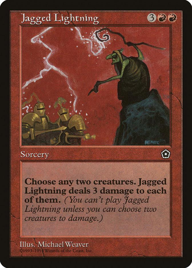 Magic: The Gathering MTG Single Jagged Lightning [Portal Second Age]