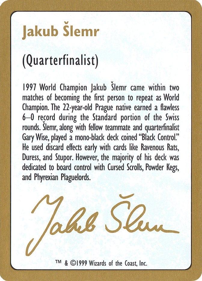 Magic: The Gathering MTG Single Jakub Šlemr Bio (1999) [World Championship Decks 1999]