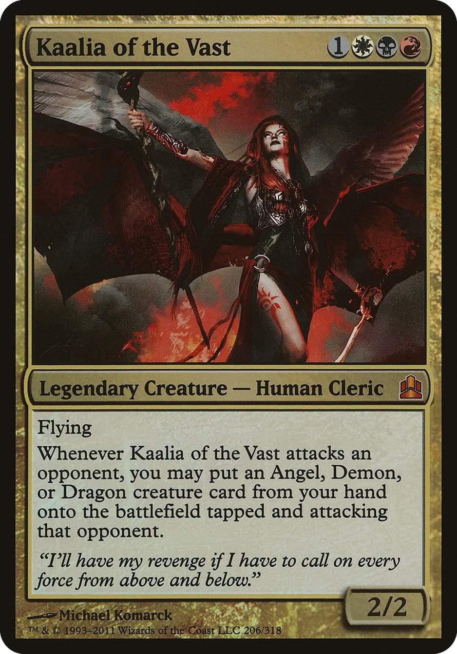 Magic: The Gathering MTG Single Kaalia of the Vast (Oversized) [Commander 2011 Oversized]