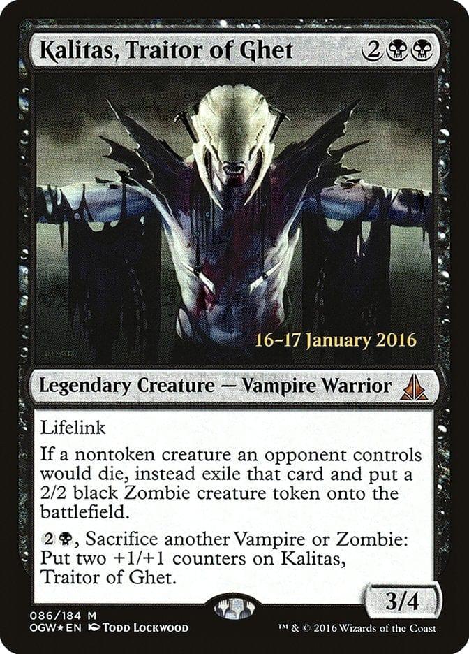 Magic: The Gathering MTG Single Kalitas, Traitor of Ghet [Oath of the Gatewatch Prerelease Promos]