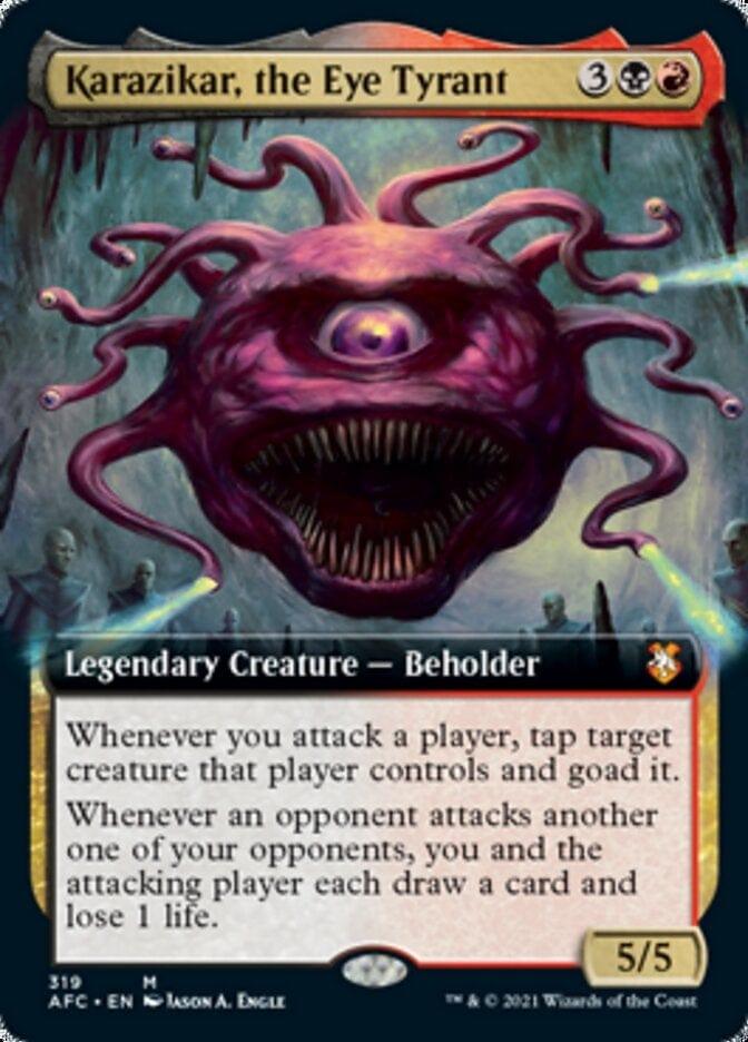 Magic: The Gathering MTG Single Karazikar, the Eye Tyrant (Extended) [Dungeons & Dragons: Adventures in the Forgotten Realms Commander]