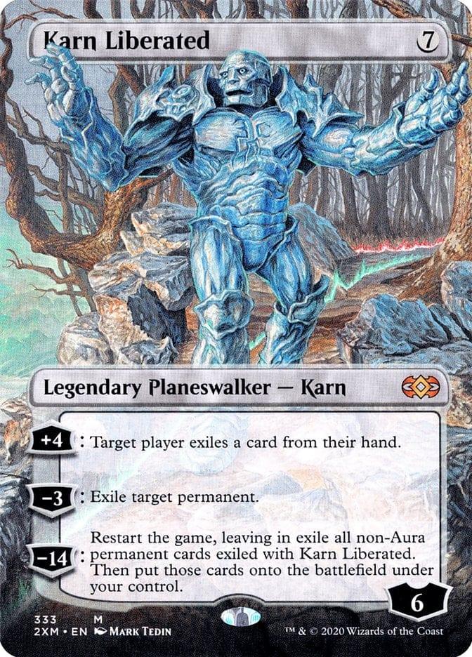 Magic: The Gathering MTG Single Karn Liberated (Toppers) [Double Masters Extended Art]