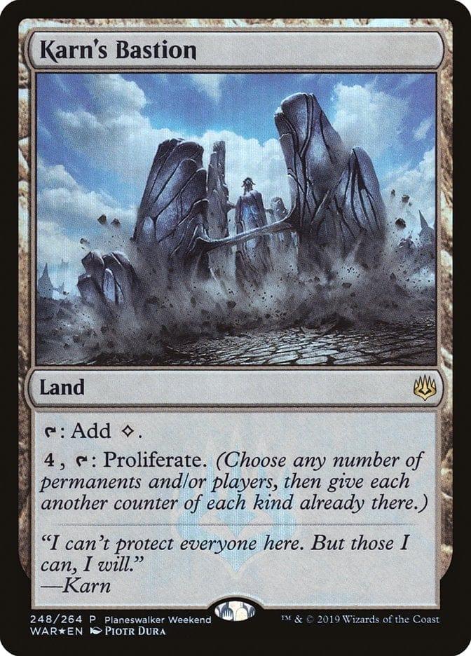 Magic: The Gathering MTG Single Karn's Bastion (Planeswalker Weekend) [War of the Spark Promos]