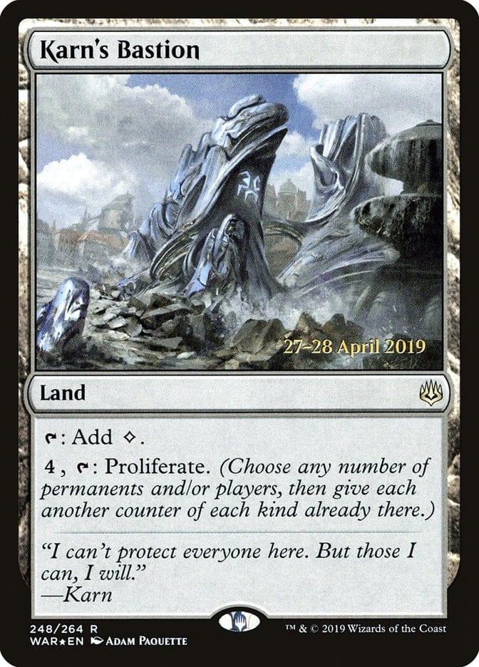 Magic: The Gathering MTG Single Karn's Bastion  [War of the Spark Prerelease Promos]