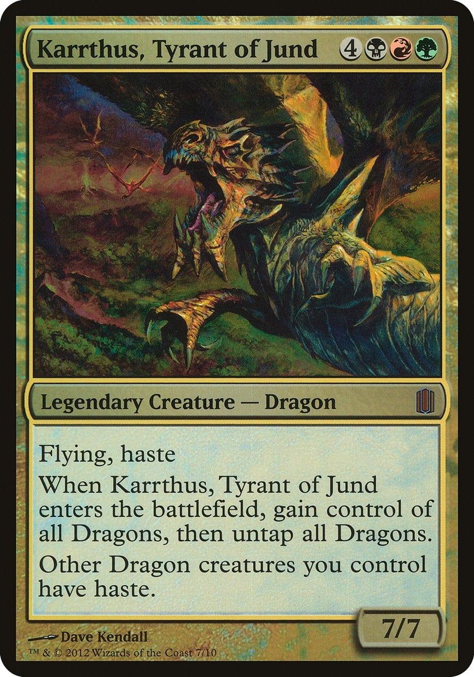 Magic: The Gathering MTG Single Karrthus, Tyrant of Jund (Oversized) [Commander's Arsenal Oversized]