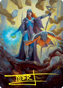 Magic: The Gathering MTG Single Kasmina, Enigma Sage Art Card (Gold-Stamped Signature) [Strixhaven: School of Mages Art Series]