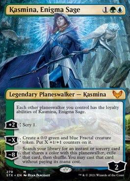 Magic: The Gathering MTG Single Kasmina, Enigma Sage (Extended) [Strixhaven: School of Mages]