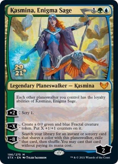 Magic: The Gathering MTG Single Kasmina, Enigma Sage [Strixhaven: School of Mages Prerelease Promos]