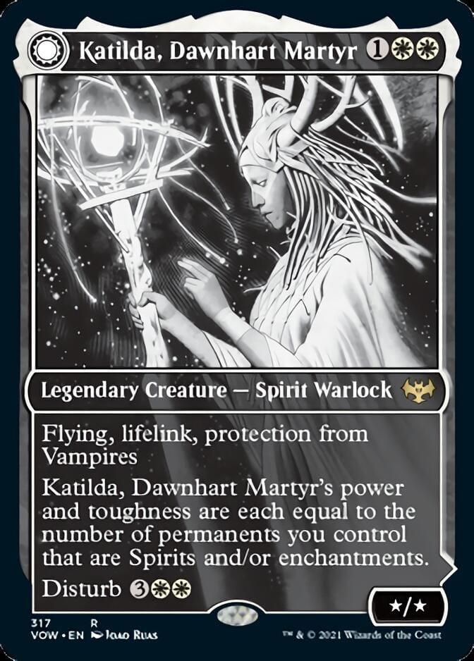 Magic: The Gathering MTG Single Katilda, Dawnhart Martyr // Katilda's Rising Dawn (Showcase Eternal Night) [Innistrad: Crimson Vow]