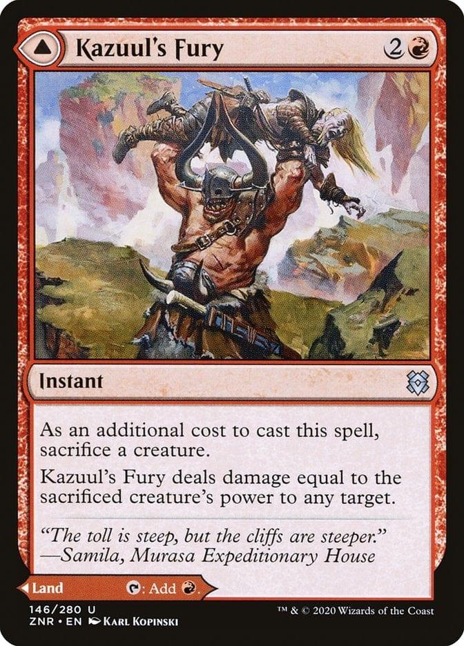Magic: The Gathering MTG Single Kazuul's Fury // Kazuul's Cliffs [Zendikar Rising]