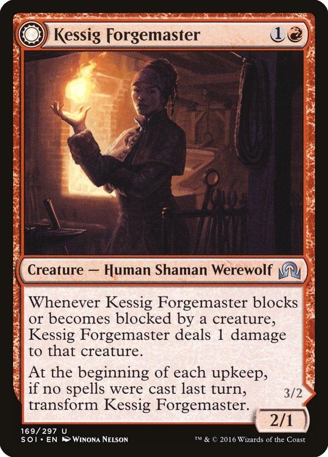 Magic: The Gathering MTG Single Kessig Forgemaster // Flameheart Werewolf [Shadows over Innistrad]