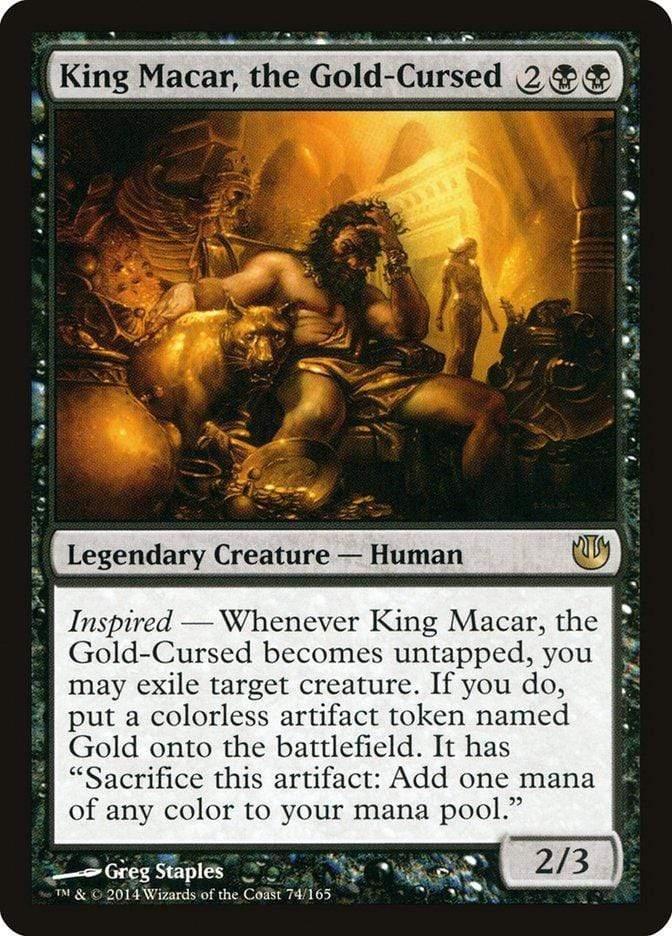Magic: The Gathering MTG Single King Macar, the Gold-Cursed [Journey into Nyx]