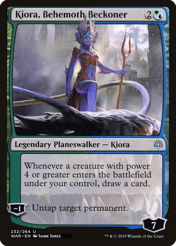 Magic: The Gathering MTG Single Kiora, Behemoth Beckoner [War of the Spark]