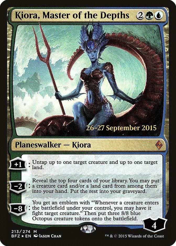 Magic: The Gathering MTG Single Kiora, Master of the Depths  [Battle for Zendikar Prerelease Promos]