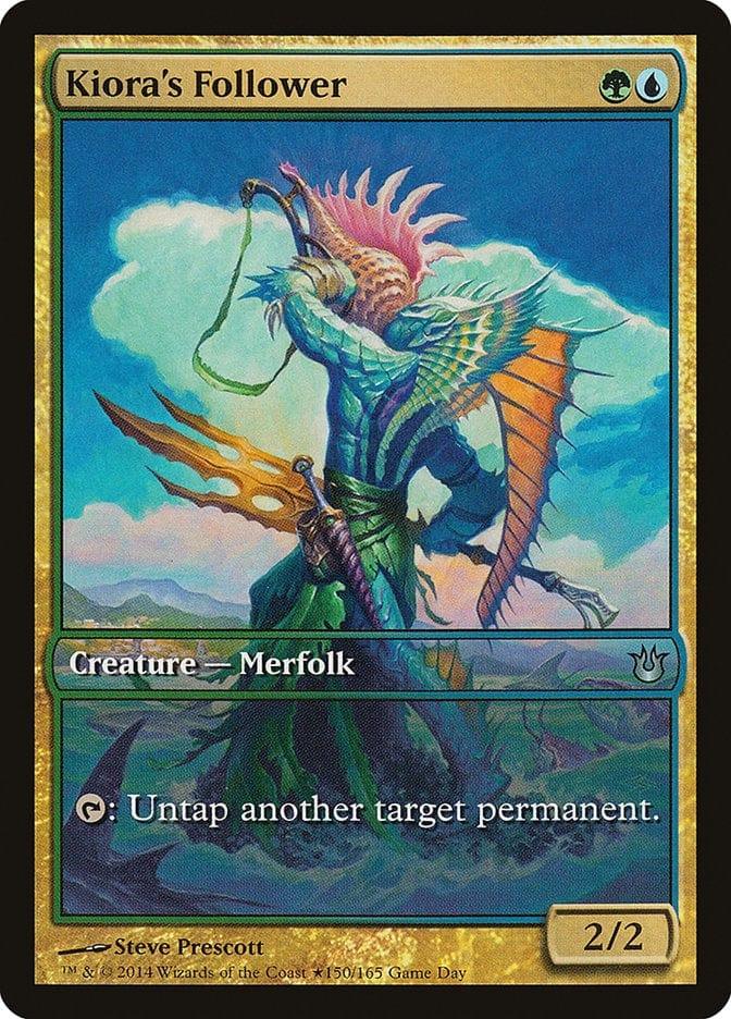 Magic: The Gathering MTG Single Kiora's Follower (Game Day) [Born of the Gods Promos]