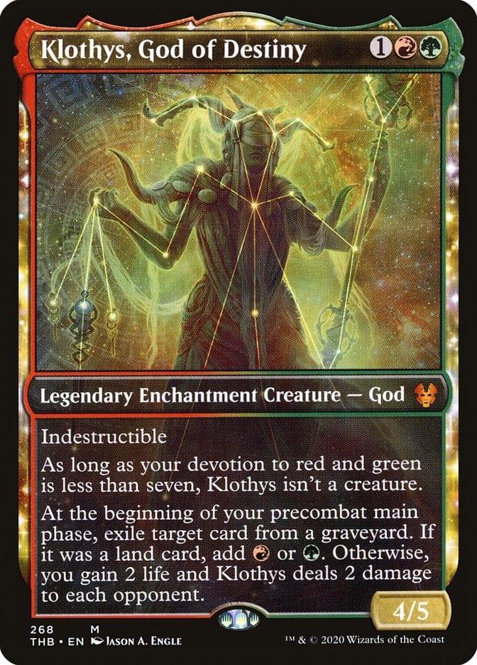 Magic: The Gathering MTG Single Klothys, God of Destiny (Showcase) [Theros Beyond Death]