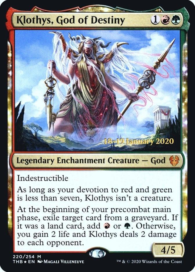 Magic: The Gathering MTG Single Klothys, God of Destiny [Theros Beyond Death Prerelease Promos]