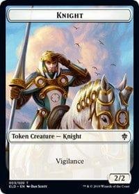 Magic: The Gathering MTG Single Knight // Food (17) Double-sided Token [Throne of Eldraine]