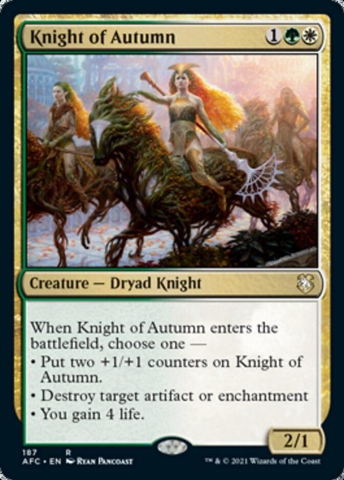 Magic: The Gathering MTG Single Knight of Autumn [Dungeons & Dragons: Adventures in the Forgotten Realms Commander]