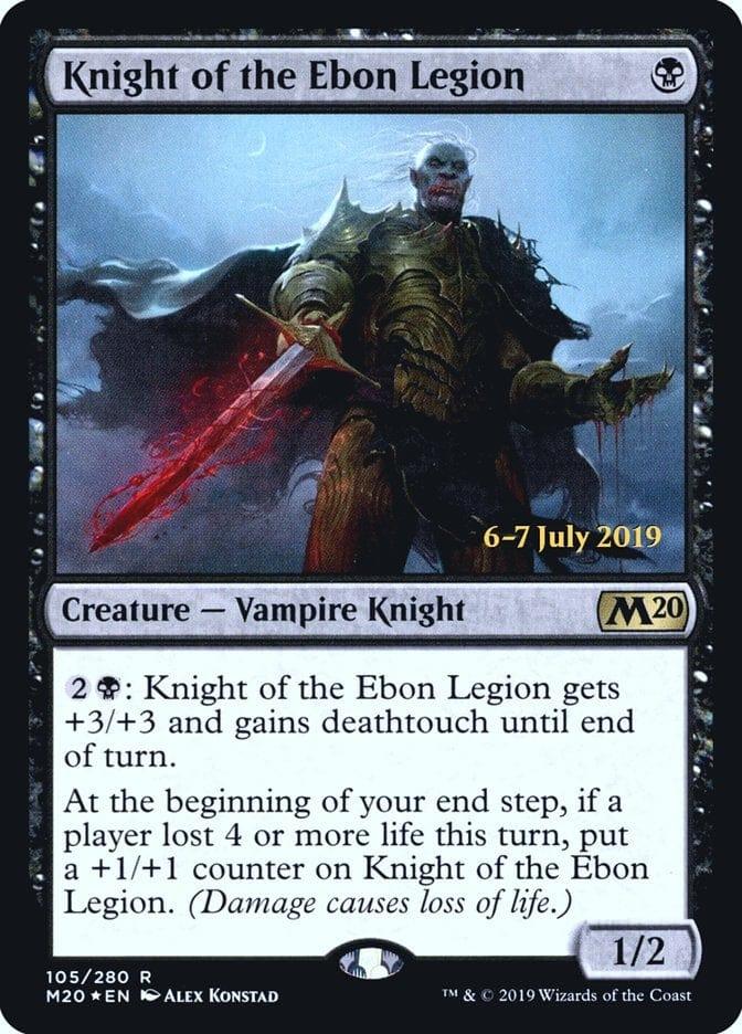 Magic: The Gathering MTG Single Knight of the Ebon Legion  [Core Set 2020 Prerelease Promos]