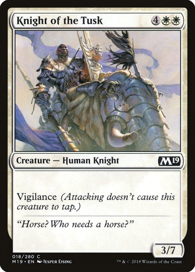 Magic: The Gathering MTG Single Knight of the Tusk [Core Set 2019]