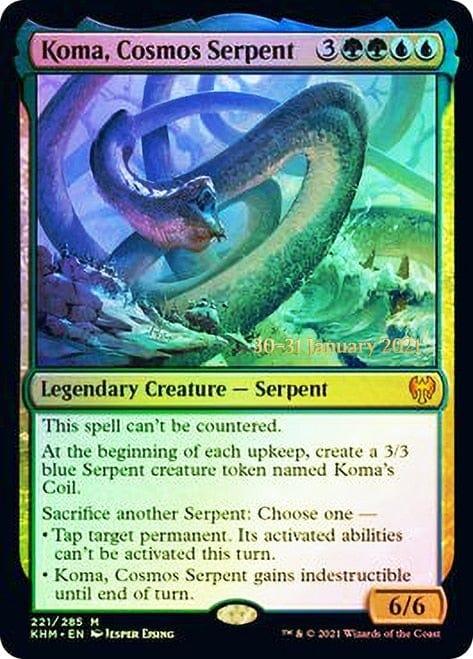 Magic: The Gathering MTG Single Koma, Cosmos Serpent  [Kaldheim Prerelease Promos]