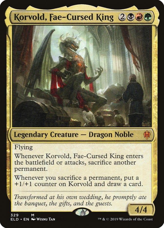 Magic: The Gathering MTG Single Korvold, Fae-Cursed King [Throne of Eldraine]