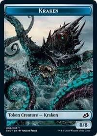 Magic: The Gathering MTG Single Kraken // Elemental (010) Double-sided Token [Commander 2020]