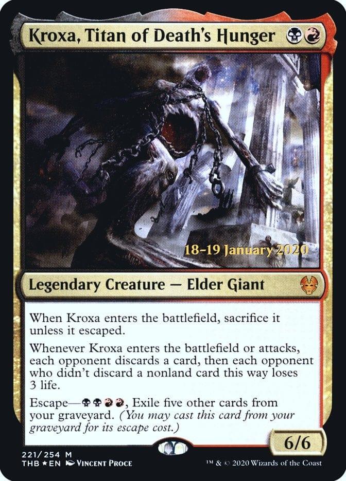 Magic: The Gathering MTG Single Kroxa, Titan of Death's Hunger [Theros Beyond Death Prerelease Promos]