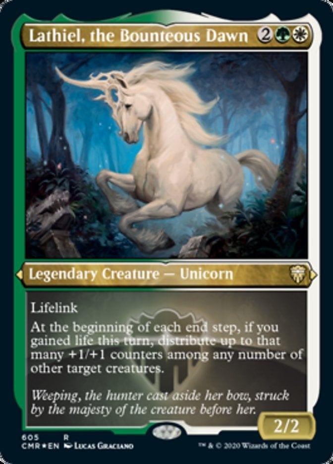 Magic: The Gathering MTG Single Lathiel, the Bounteous Dawn [Commander Legends Etched]